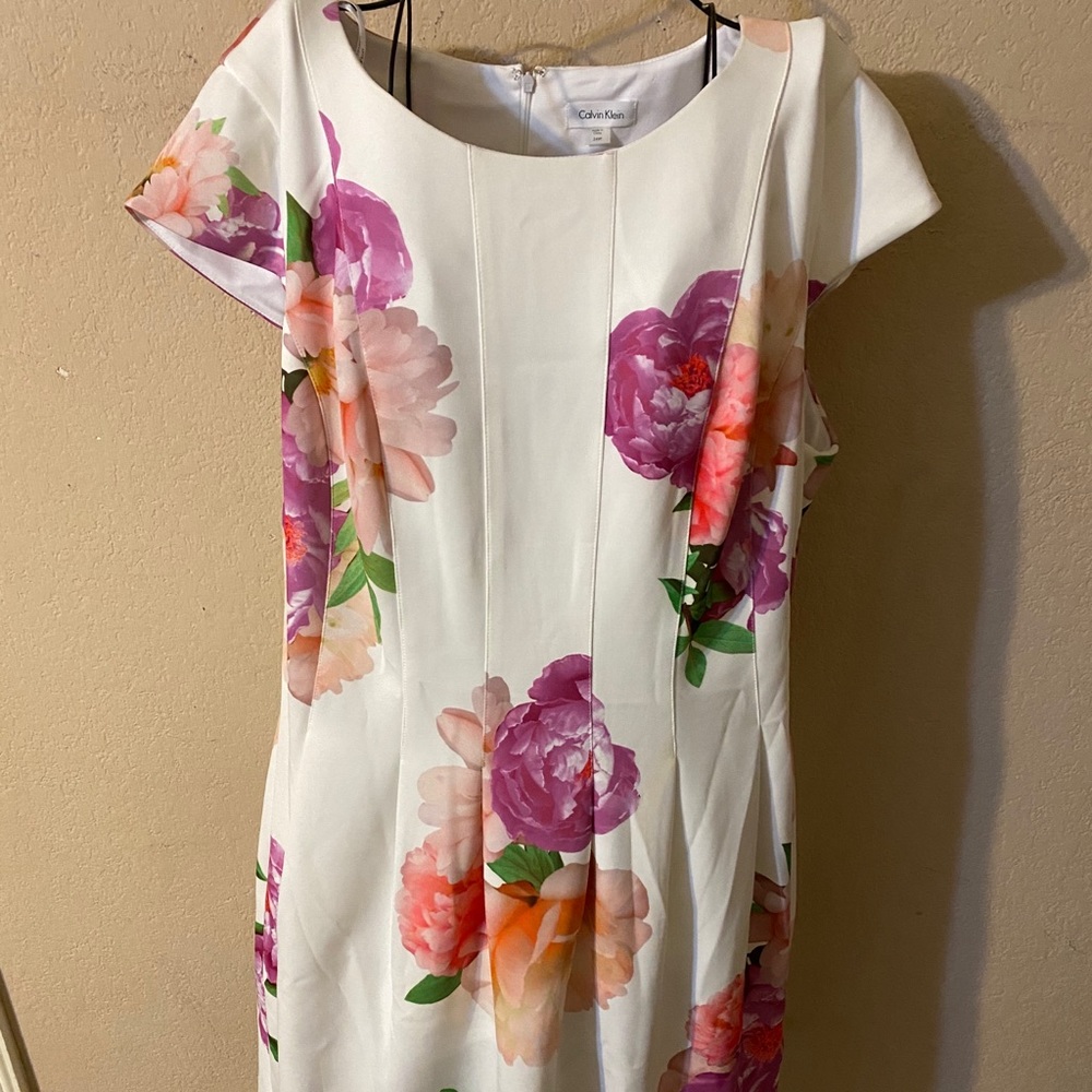 🎉Pretty Calvin Klein floral tea dress size 24W🎉